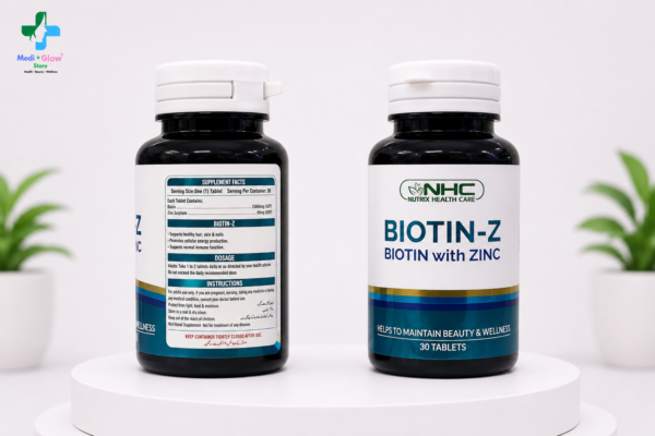 NHC Biotin-Z | Biotin with Zinc for Healthy Hair, Skin, Nails & Immune Support | 30 Tablets