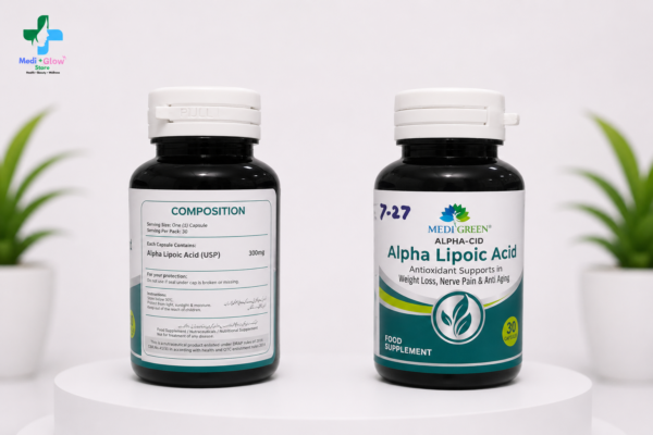 Medi Green Alpha-CID Alpha Lipoic Acid 300mg | Antioxidant Supplement | 30 Capsules